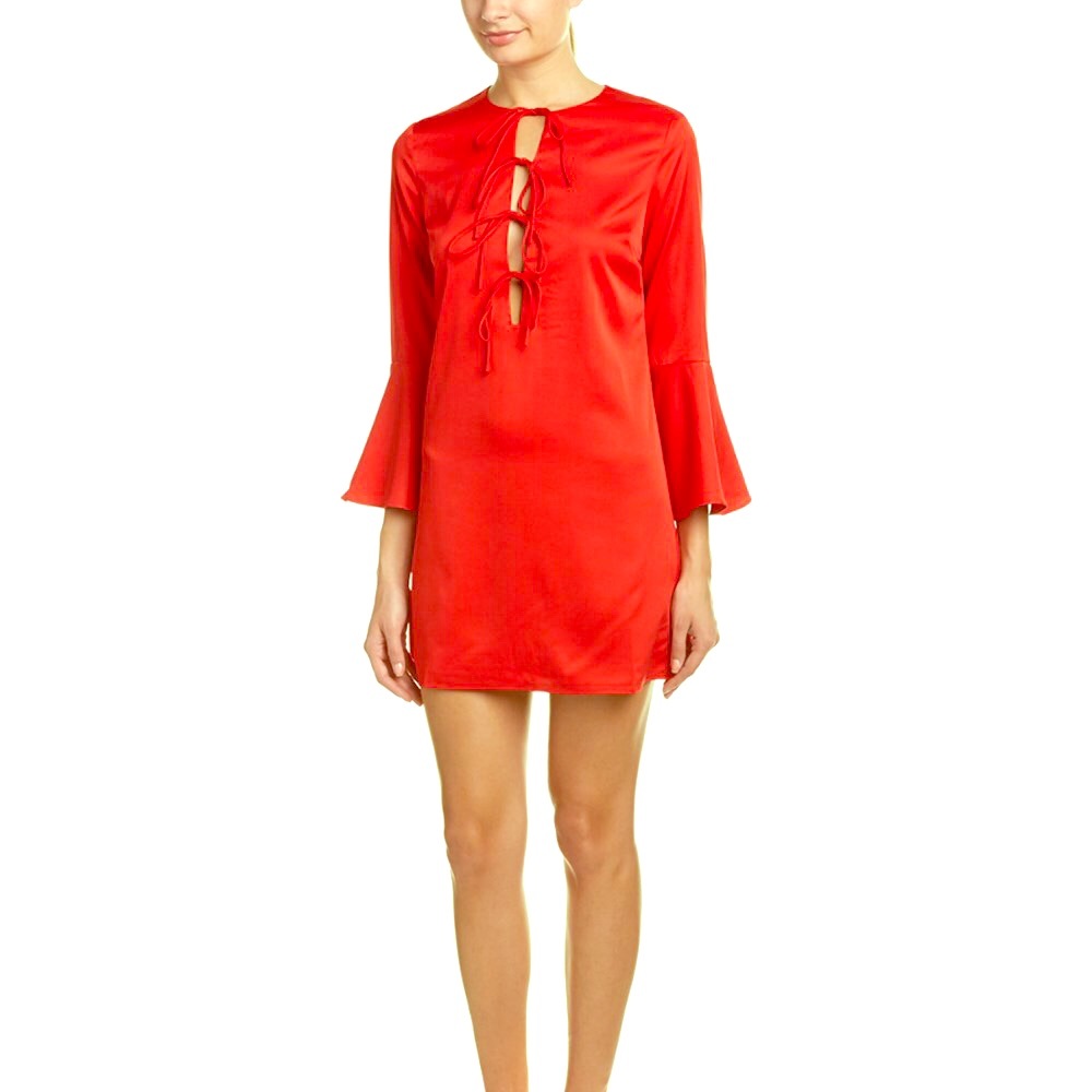 English Factory Tie-Front Shift Dress